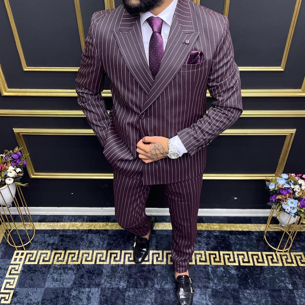 Traje cruzado violet w2028