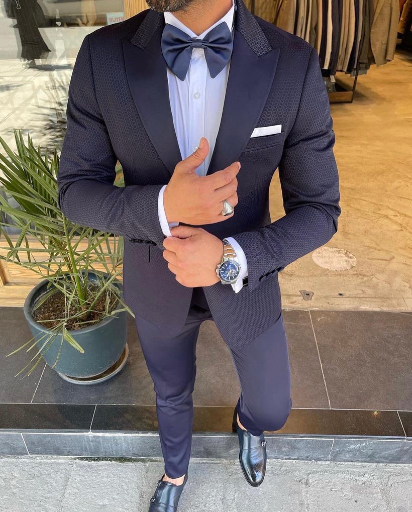 Traje formal, Slim Fit, Chaqueta, Chaleco, Pantalón y Corbata – w2933