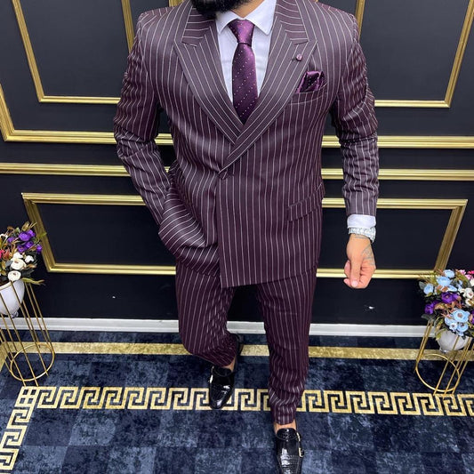 Traje cruzado violet w2028